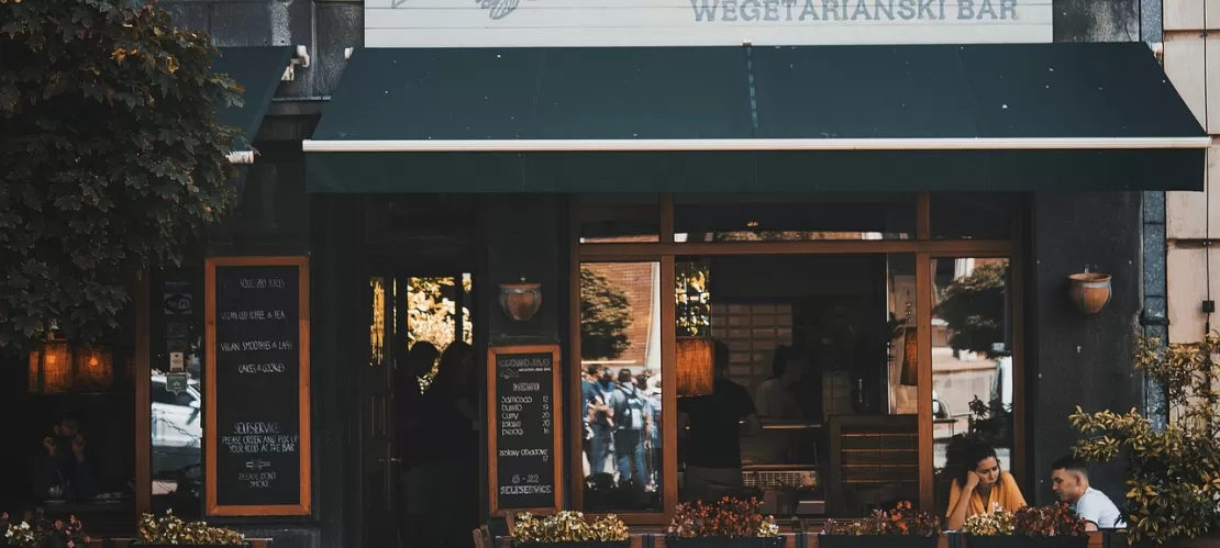 Street cafe in Krakow, Poland