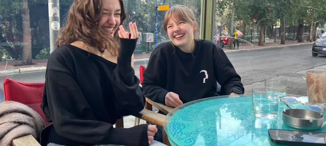 Us, on her last day of Erasmus