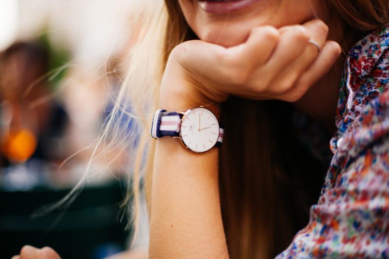 Woman hand with watch