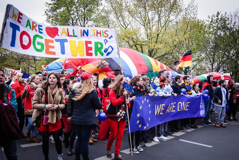 young people  demonstrating