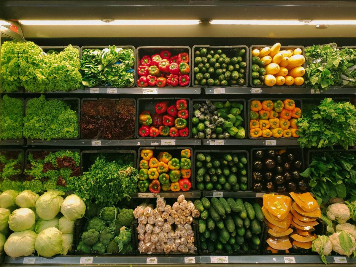 vegetables in supermarket