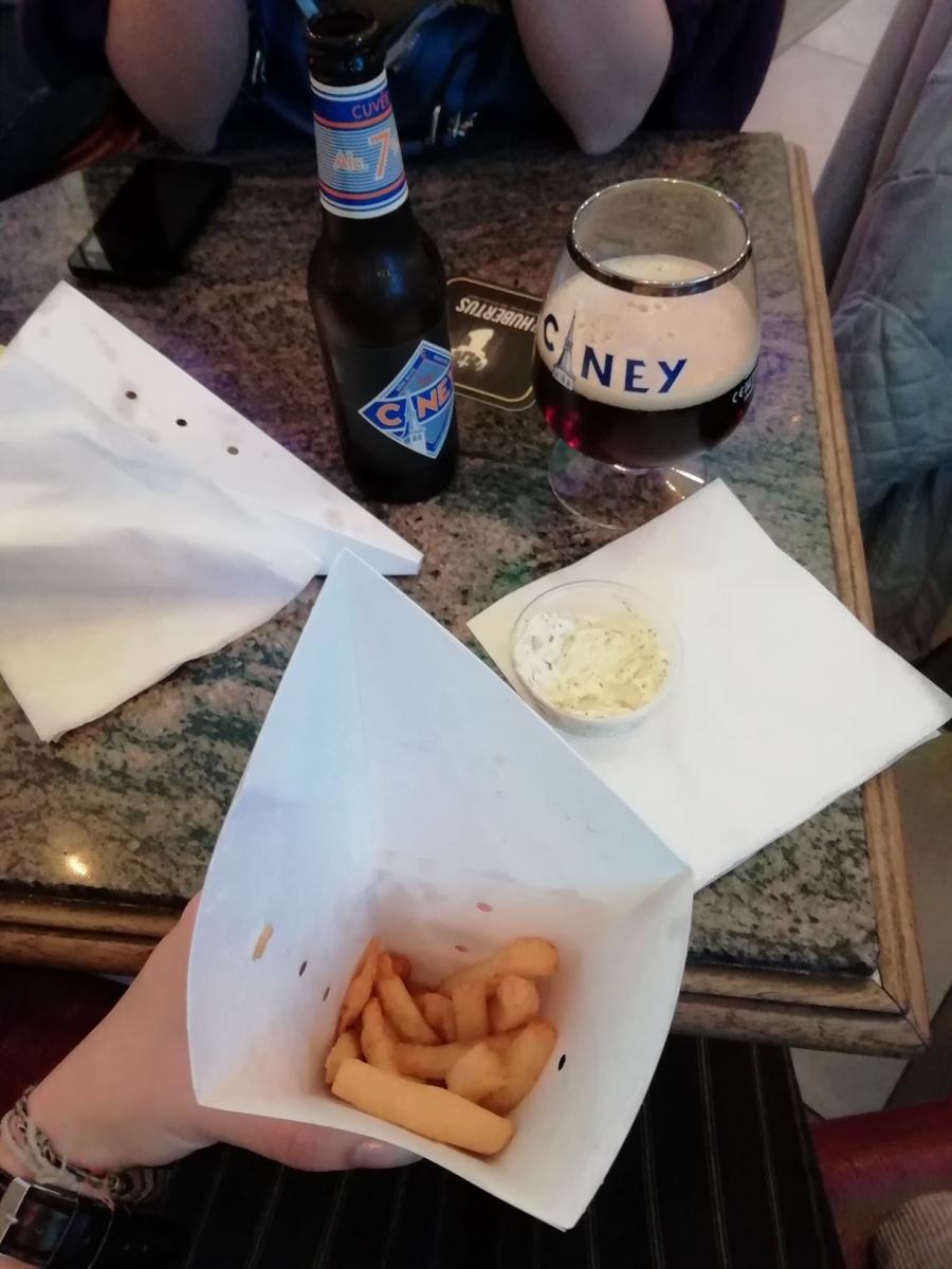 beer and fries