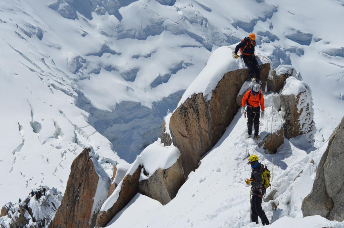 hikers in mont blanc