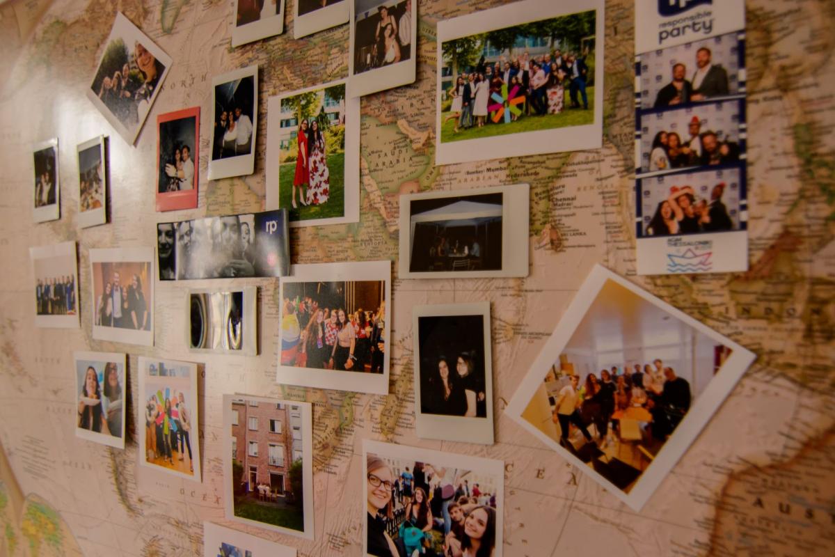 wall with pictures