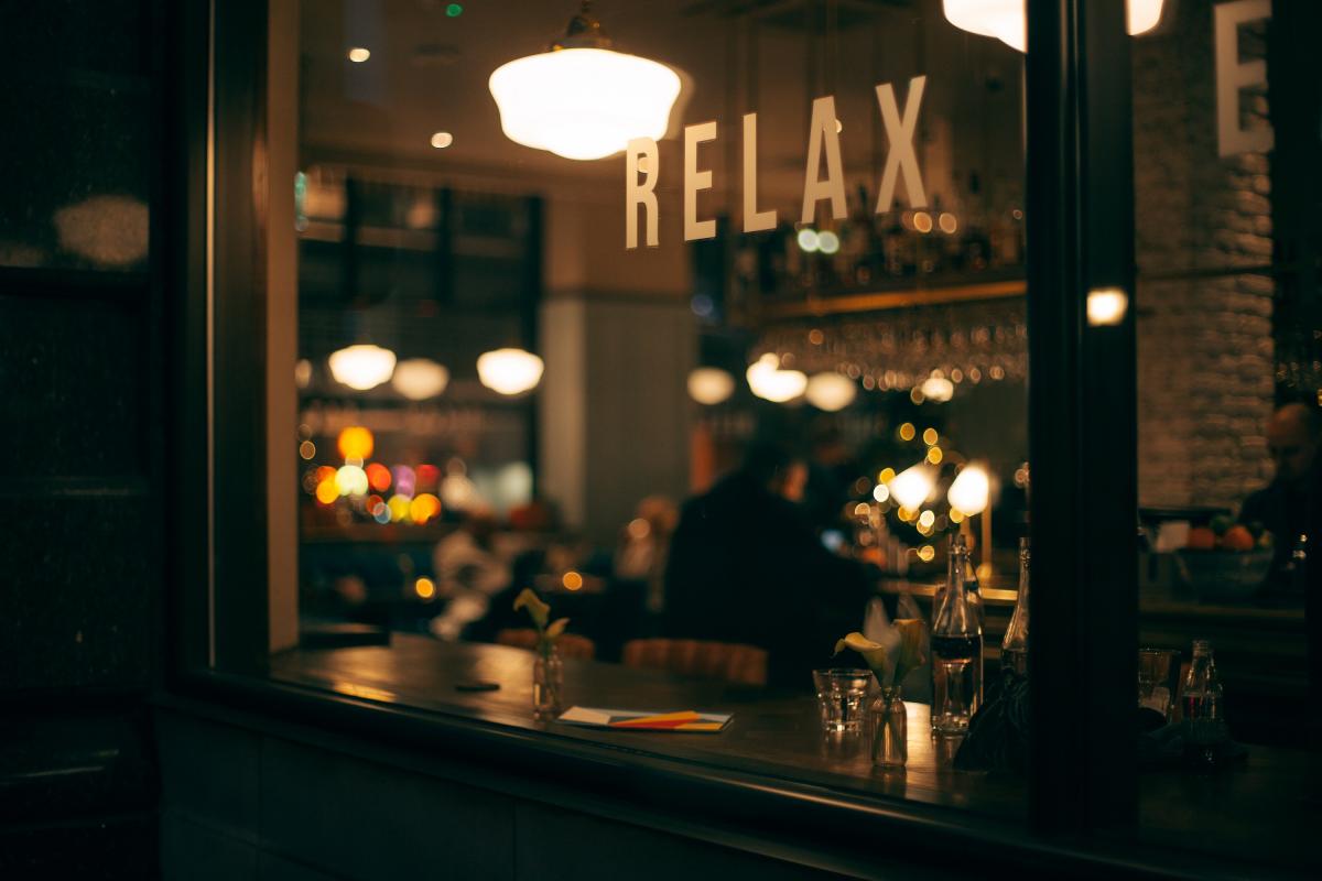 window of a cafe