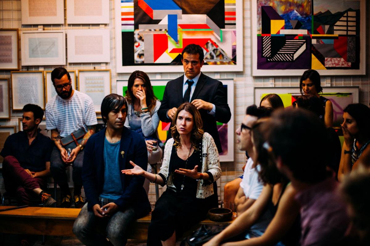 people meeting in a room photo