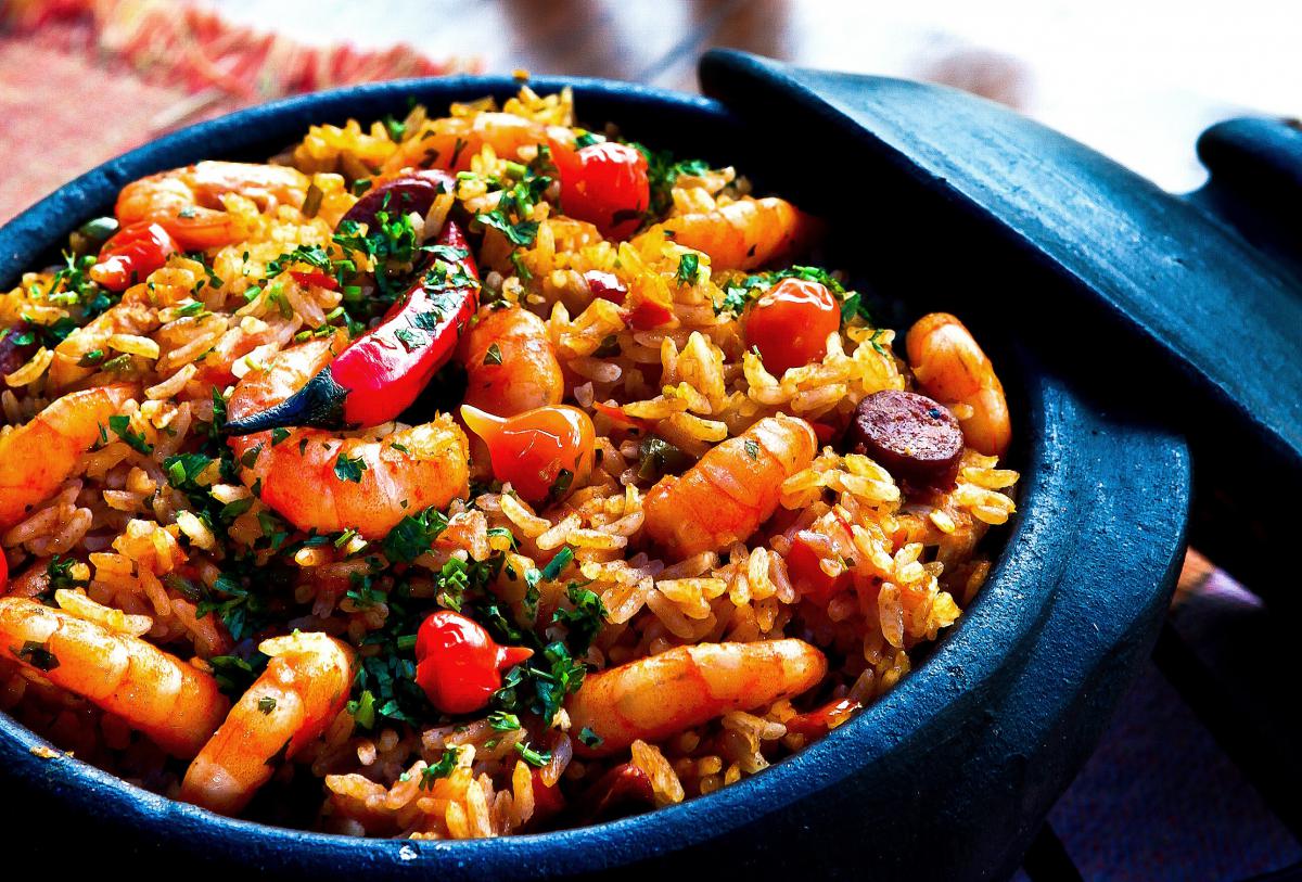 plate of food (rice with vegetables)