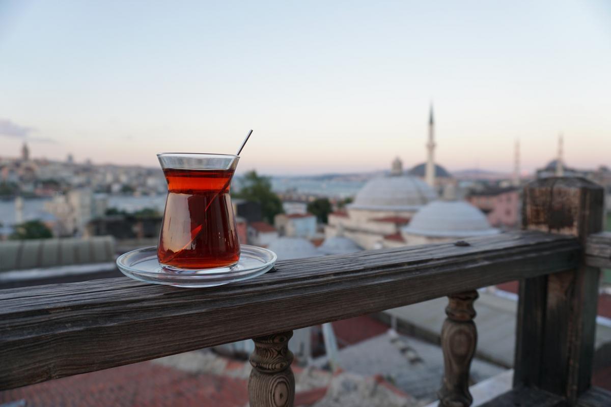 tea on balcony