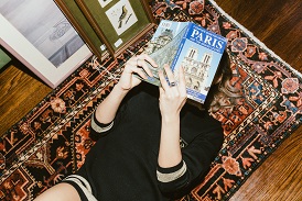 reading on carpet