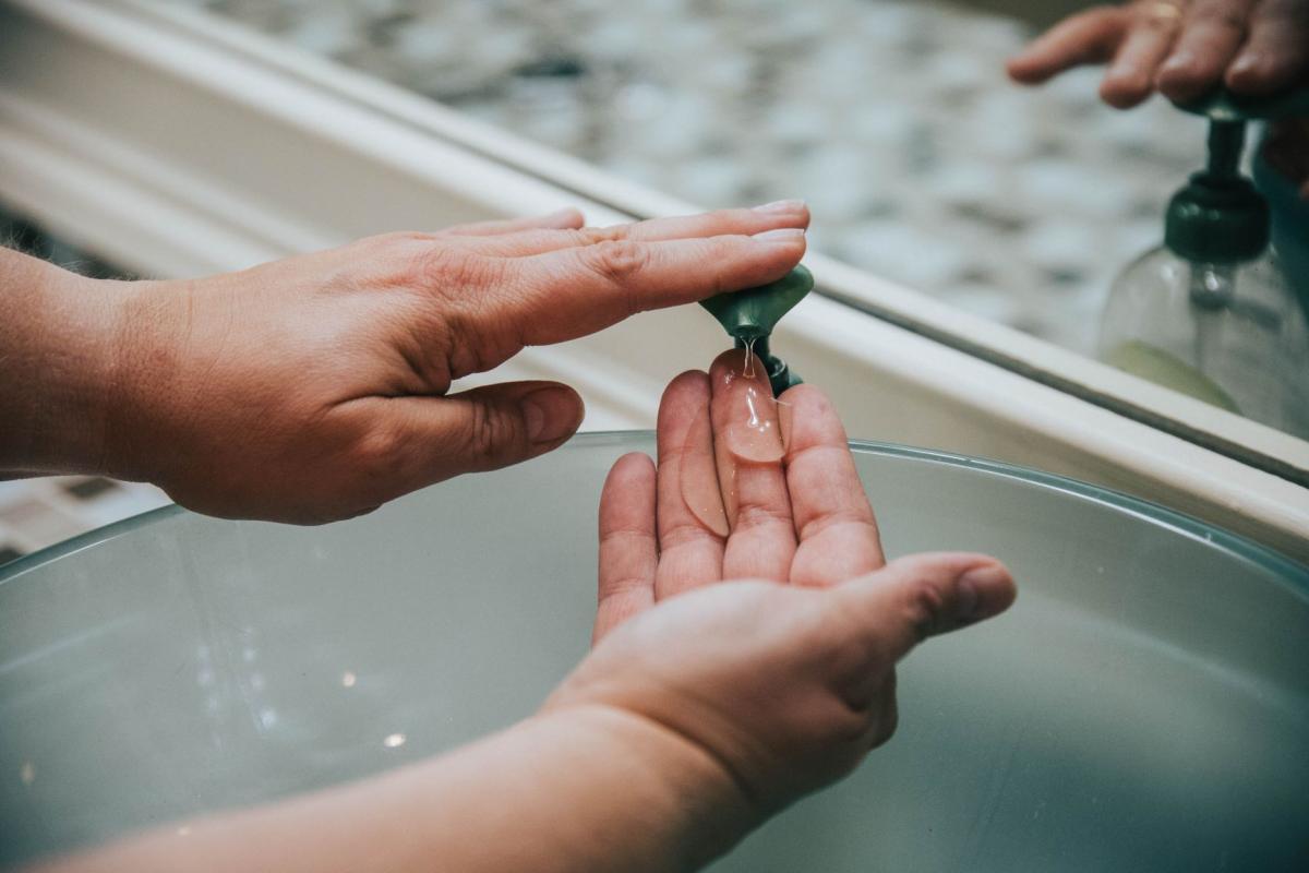 washing hands