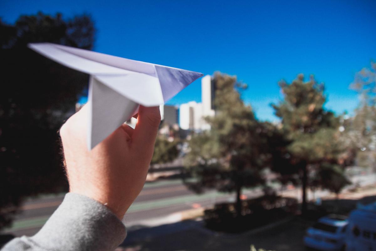 plane in paper