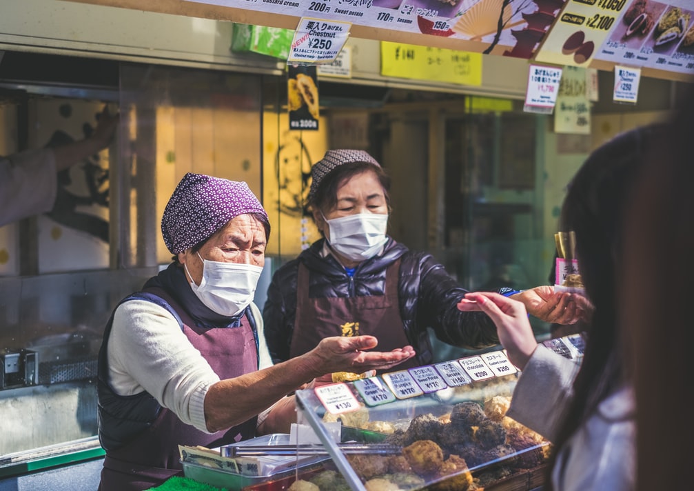 at asian market stand