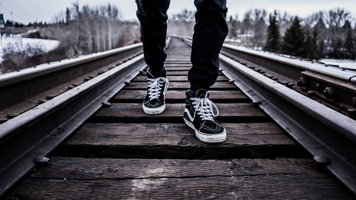 walking on railway