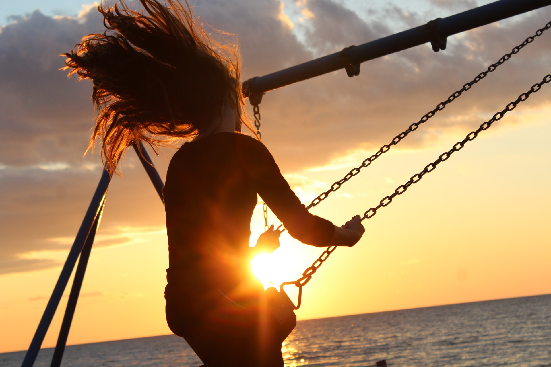 Girl on a swing