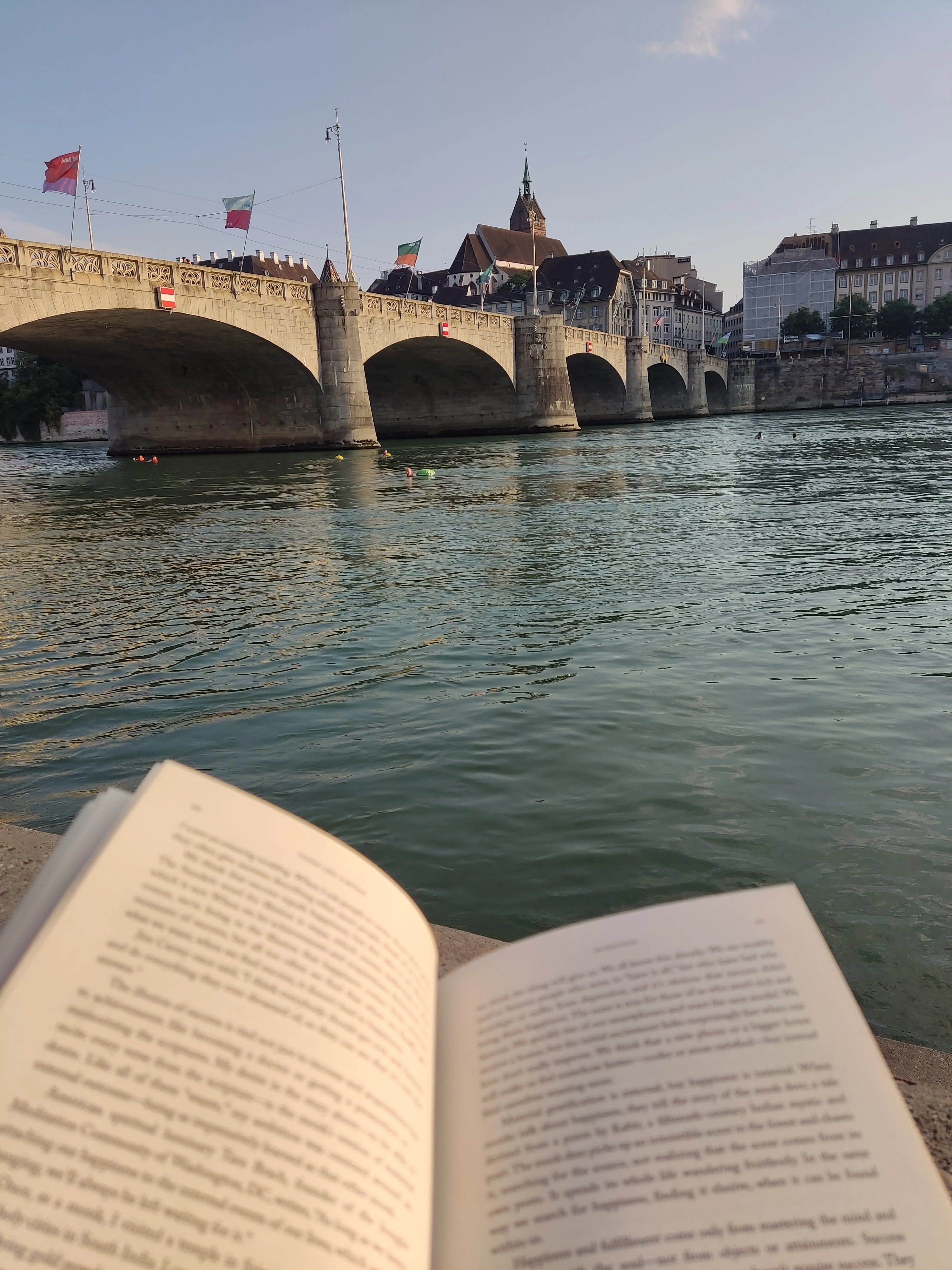 A book with a view as a background