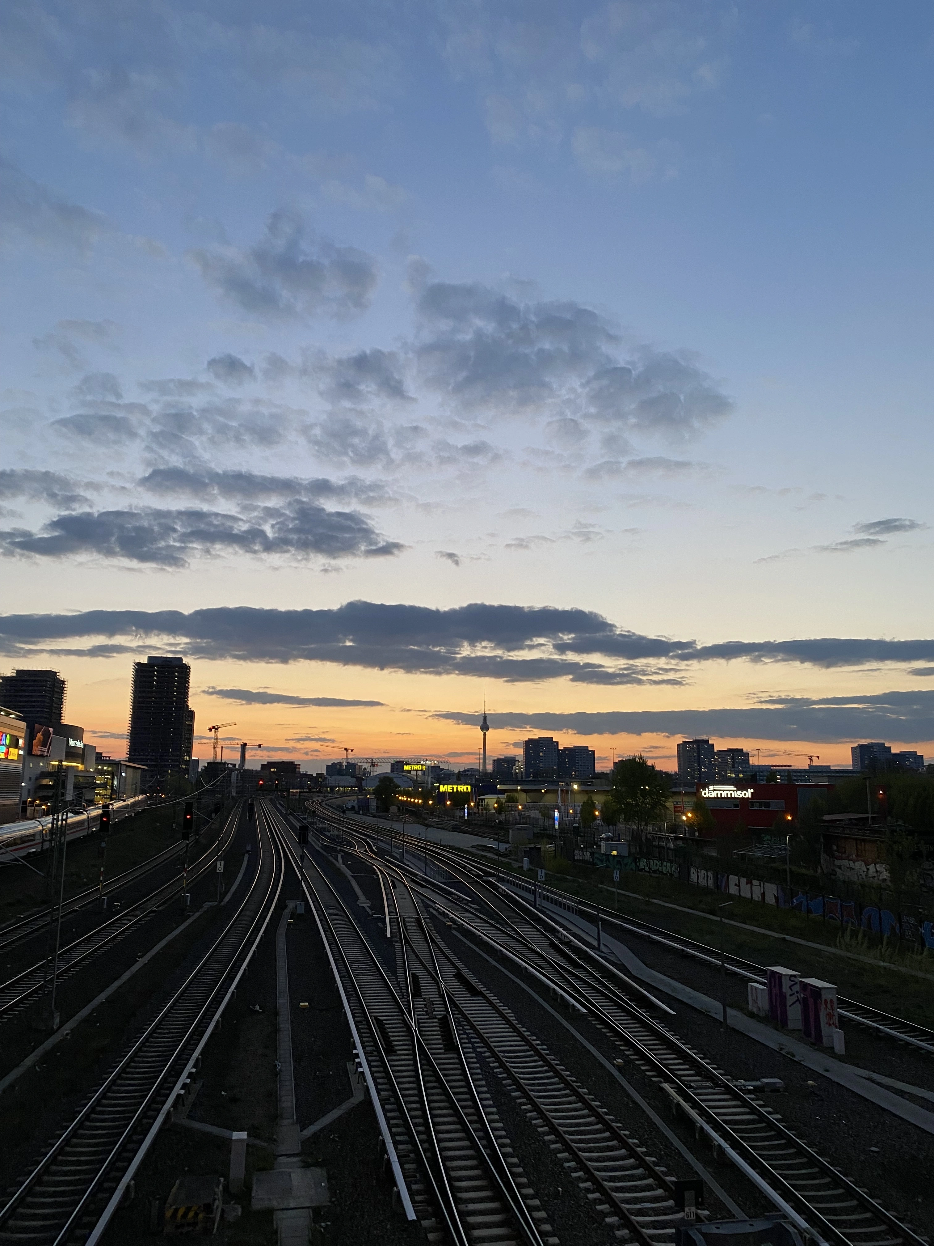 A view over Berlin, at evening hours