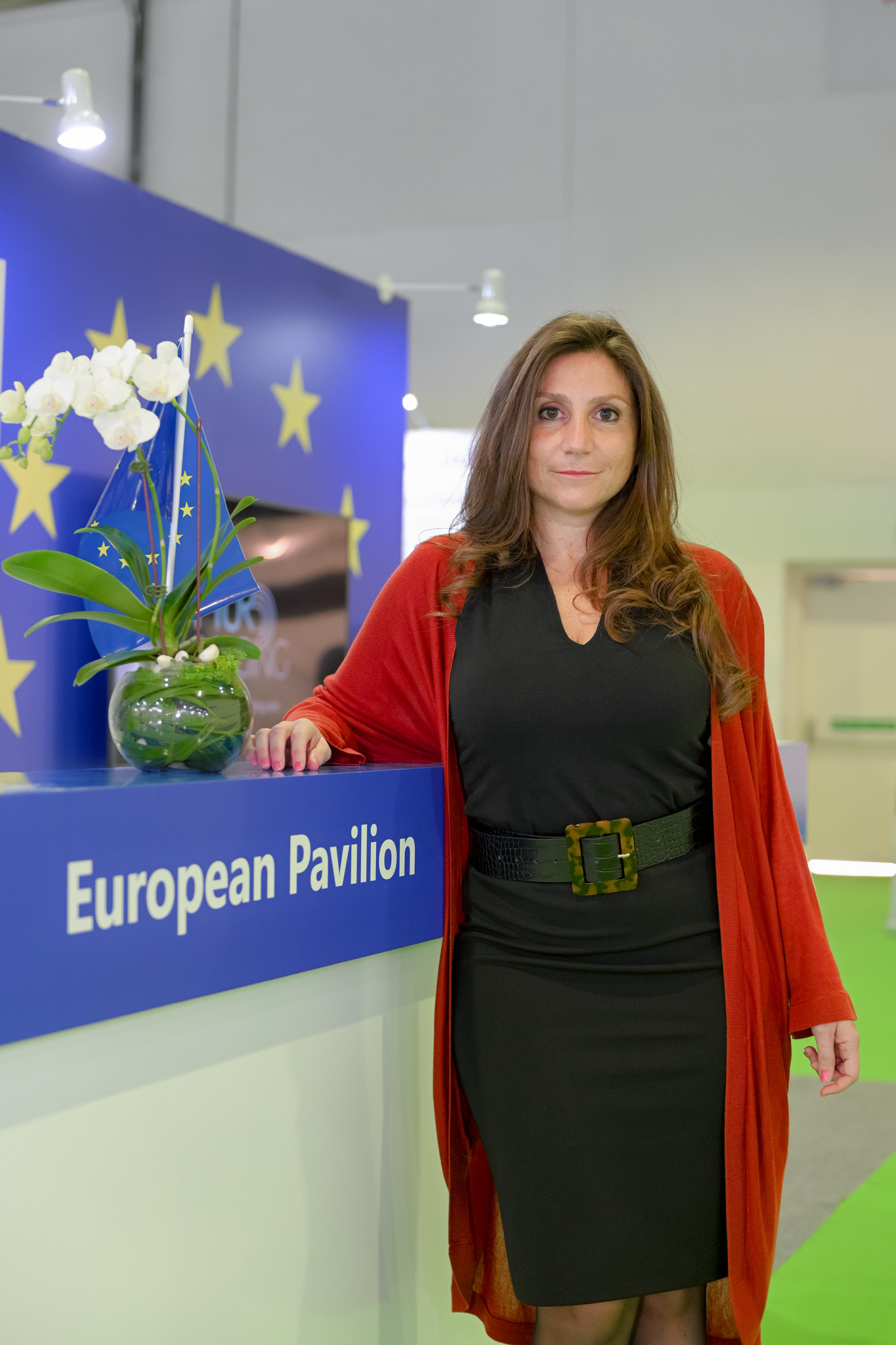 Photo of Sara at the European Pavilion