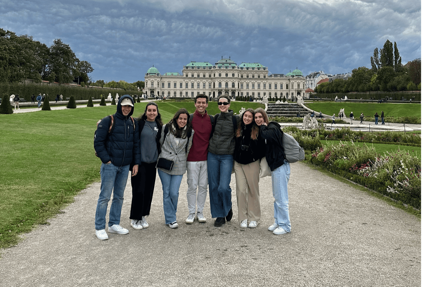 PHOTO 2: Saulė, with some of her friends, went sightseeing on a cloudy day