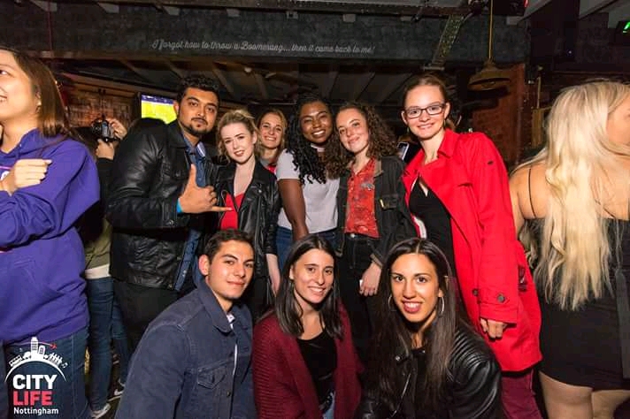 Marina and her friends in Nottingham