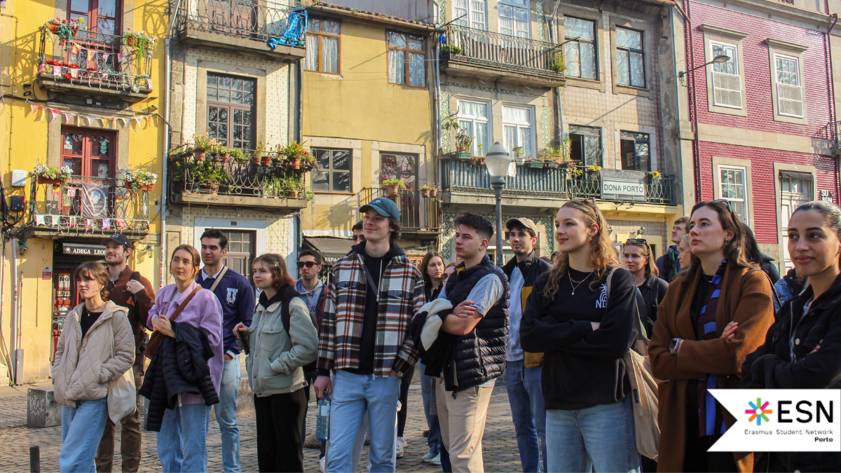 A group of students participating in a city tour.