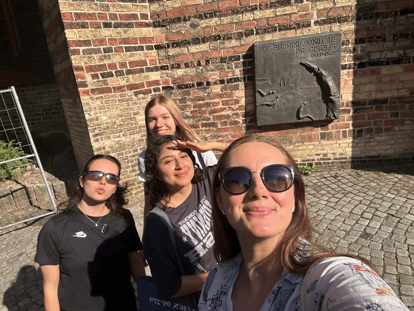 Joanna with her friends.