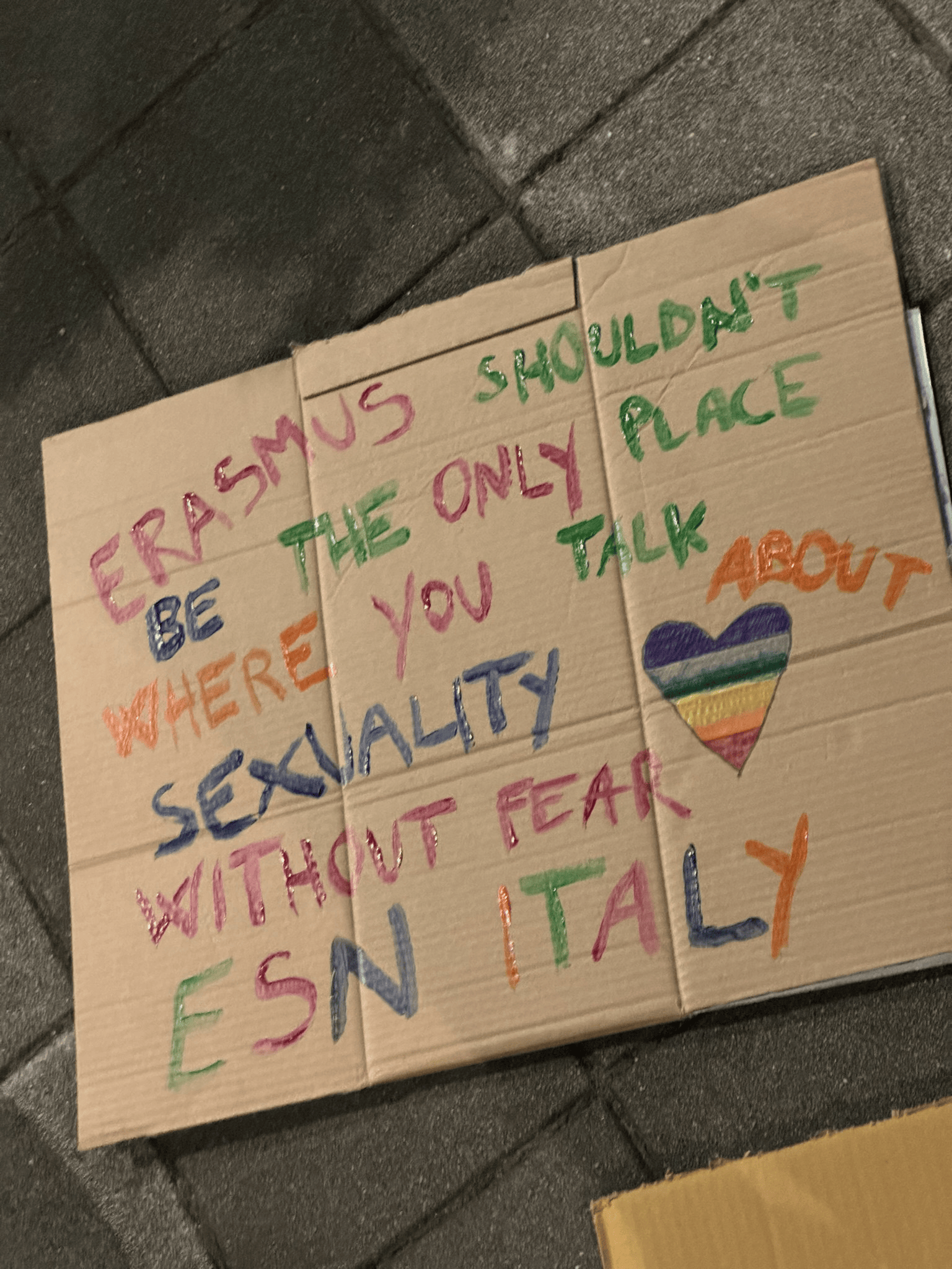 A sign