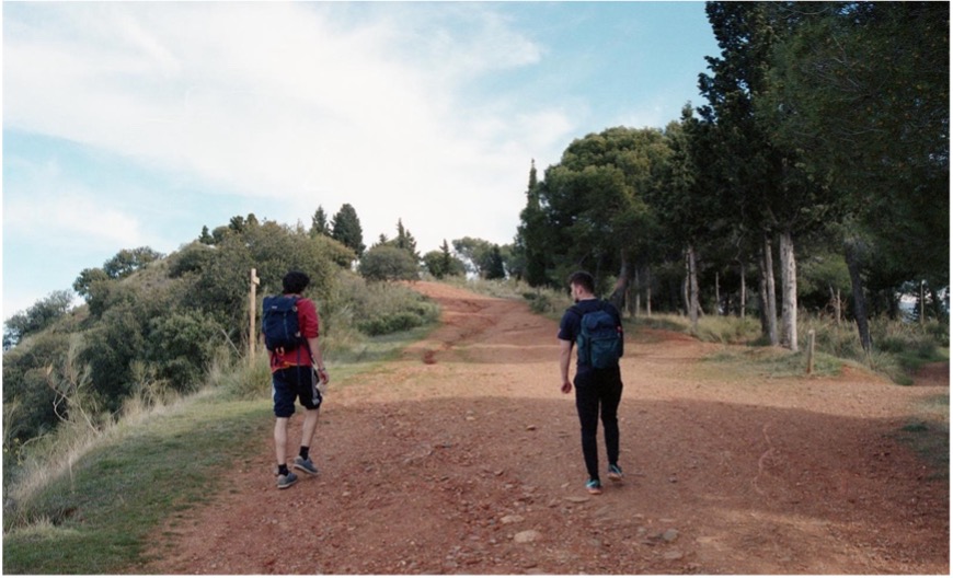 Walking on Generalife hills Granada