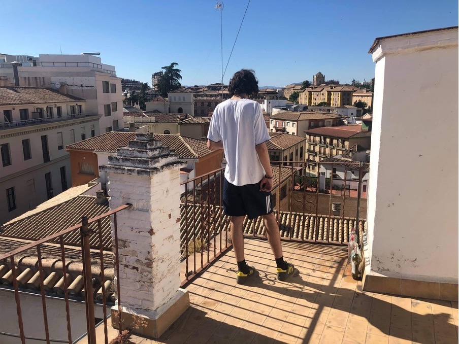Standing on Granada Flat Terrace