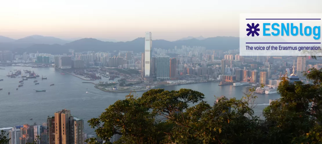 View of a city by the sea