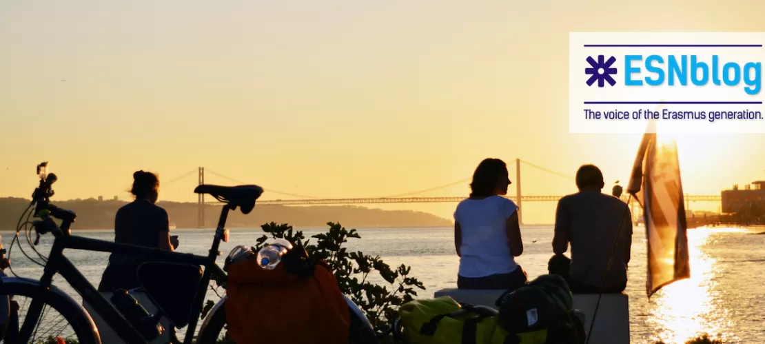 People watching the sunset