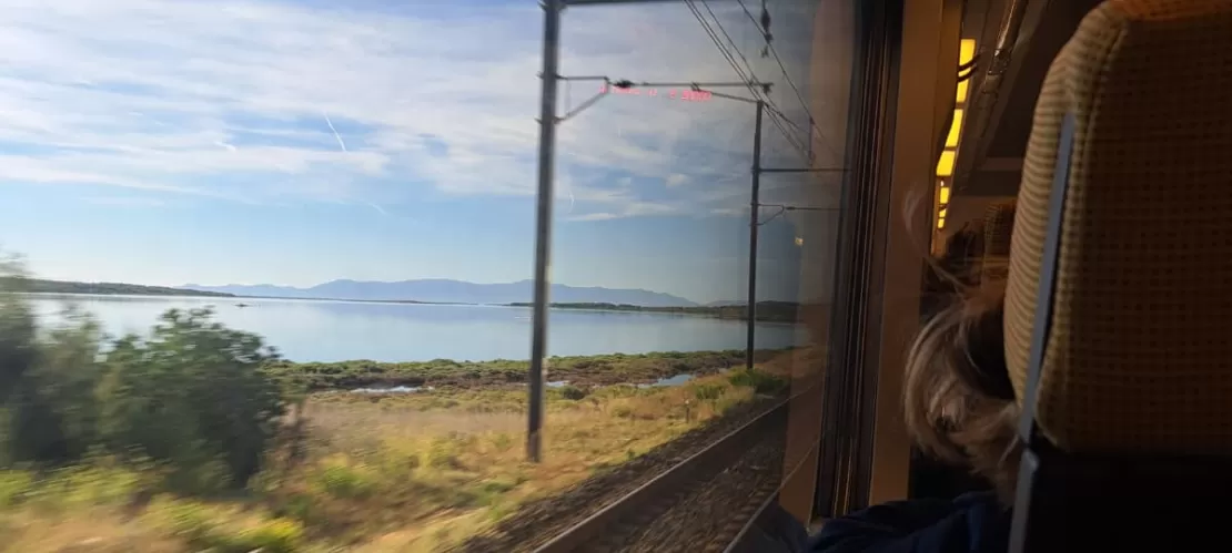 Picture of my train views in the middle of my journey