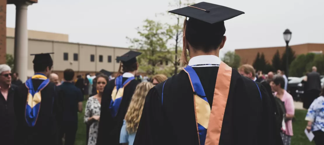 students on graduation day