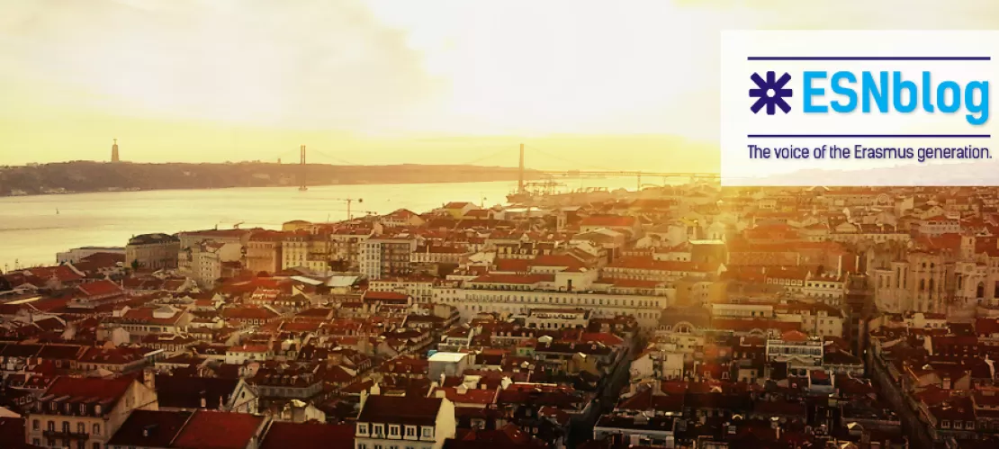 view of a city during sunset