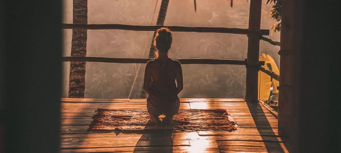 girl meditating