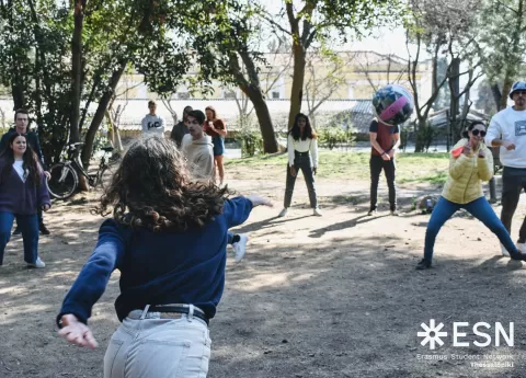 People playing outdoors