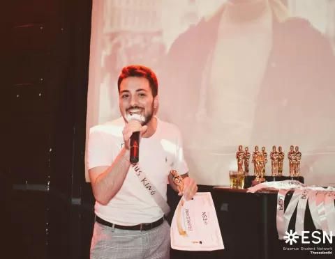 A boy making a speech