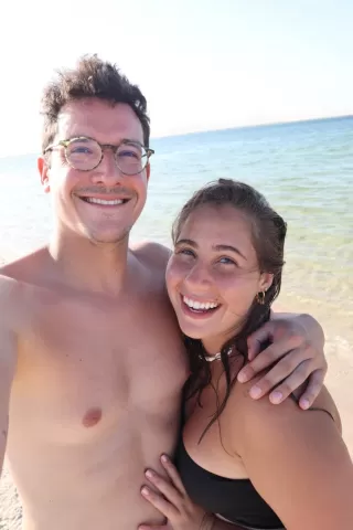 Laissa and Nic at Lençóis Maranhenses, Brazil