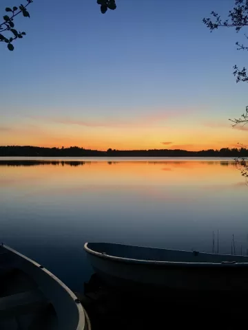 Sunset at a Finnish lake