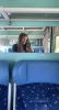 The author of the article taking a selfie in an interrail train